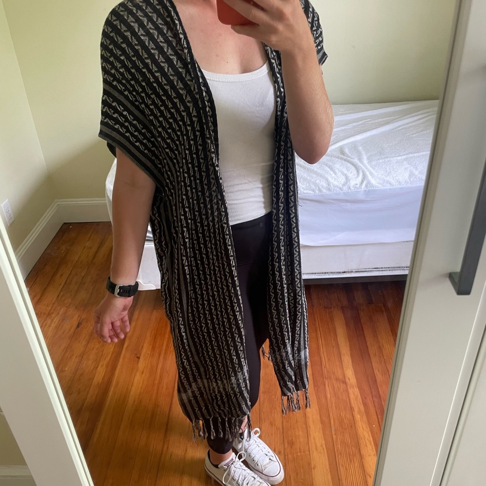 Black and White Women's Vest-handmade and purchased in South Africa
